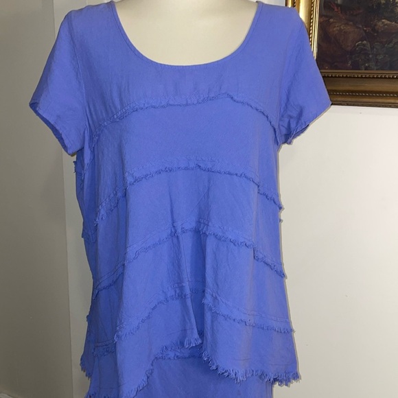 C.M.C Color Me Cotton Maxi Skirt and Matching Short Sleeve Shirt. Rough Hem. XXL - Picture 4 of 15